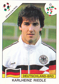 Karlheinz Riedle WC 1990 Germany samolepka Panini World Cup Story #211